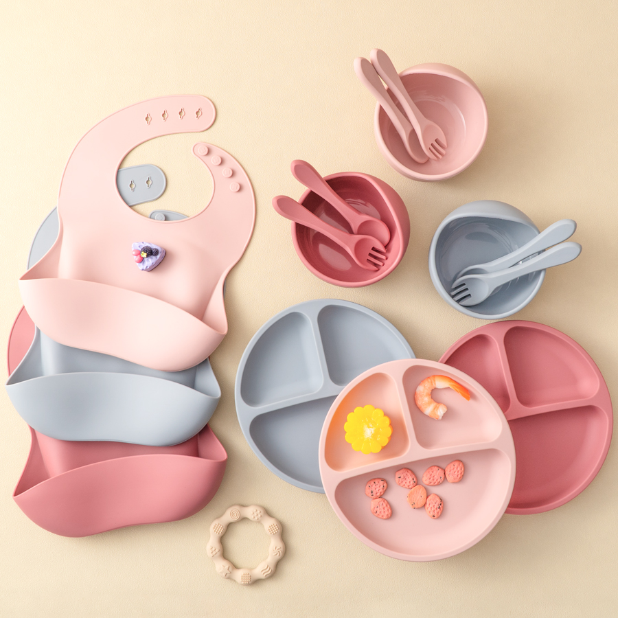 Baby Food Set - 5 шт., детский силиконовый набор для
