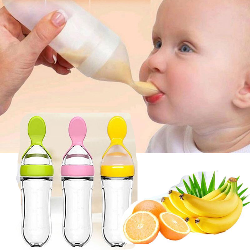 Baby Food Dispensing Spoon - Лидер продаж, силиконовая бутылочка для кормления