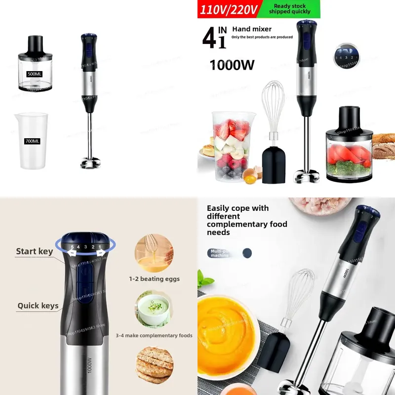 Baby Food Blender - Погружной ручной блендер 110В 1000Вт, многофункциональный